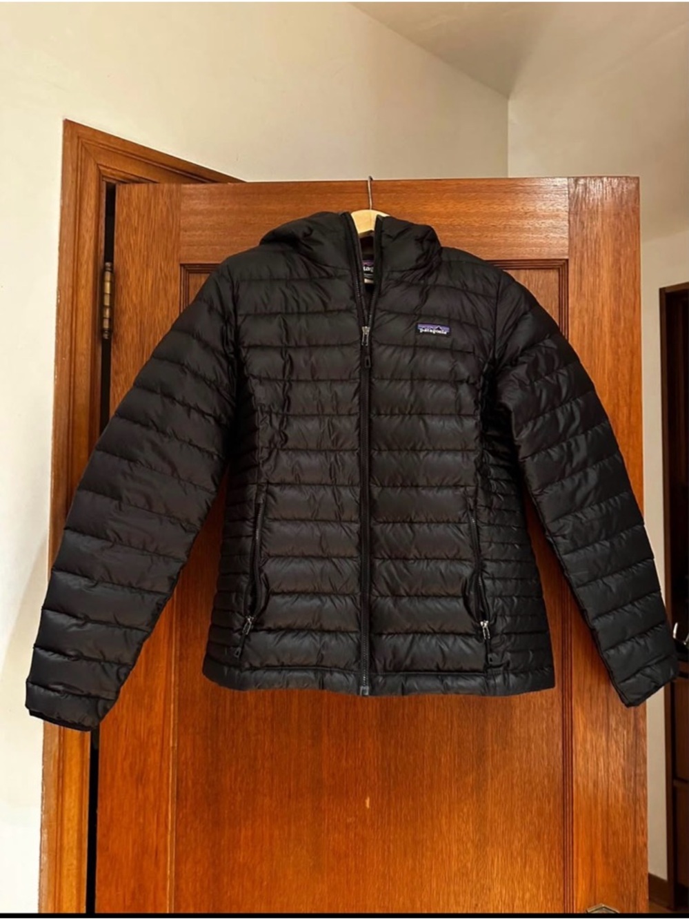 Patagonia Black Women's Puffer Jacket with Hood